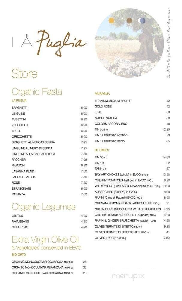 La Puglia - Santa Monica, CA menu_pic
