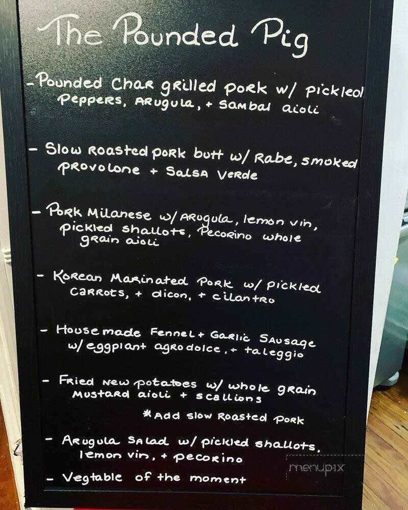 Menu of Pounded Pig in Raleigh, NC 27603