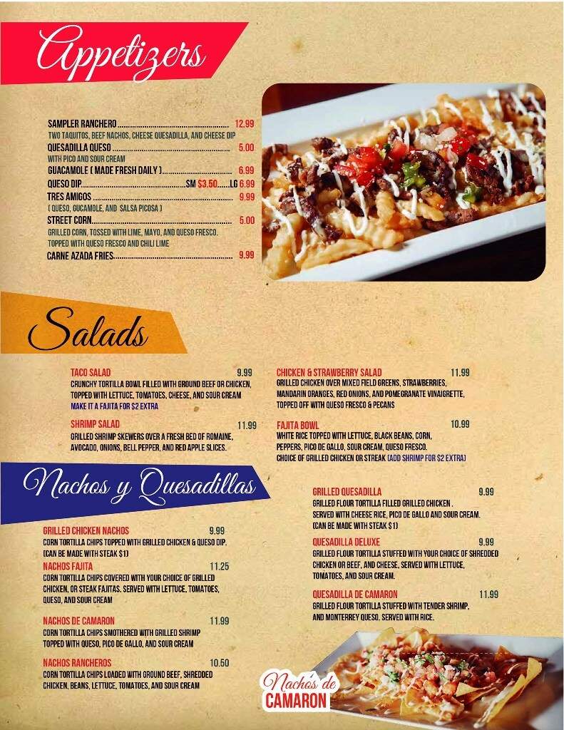 Los Rancheros - Mount Sterling, IL menu_pic