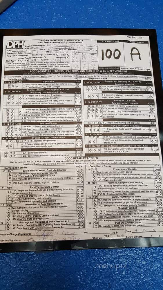 Lacabana Mexican Restaurant - Bonaire, GA menu_pic