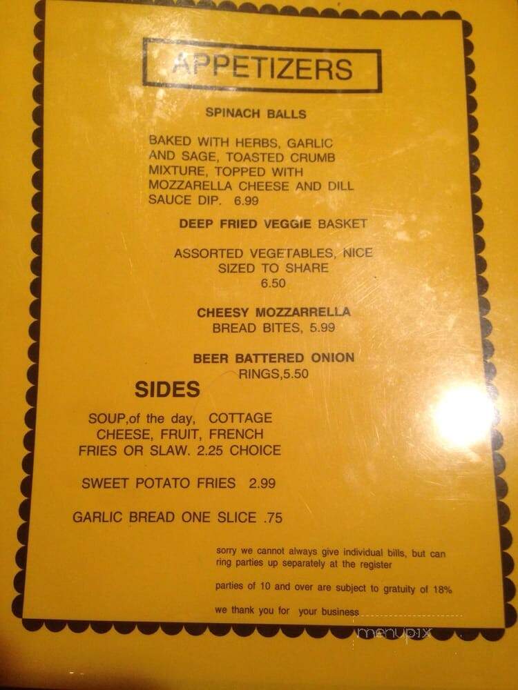 The Outpost Grille - Allen, MI menu_pic