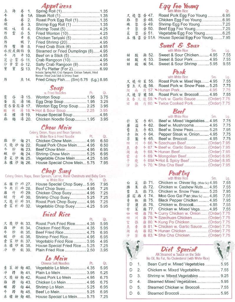 Beijing House Chinese Food - Bonne Terre, MO menu_pic