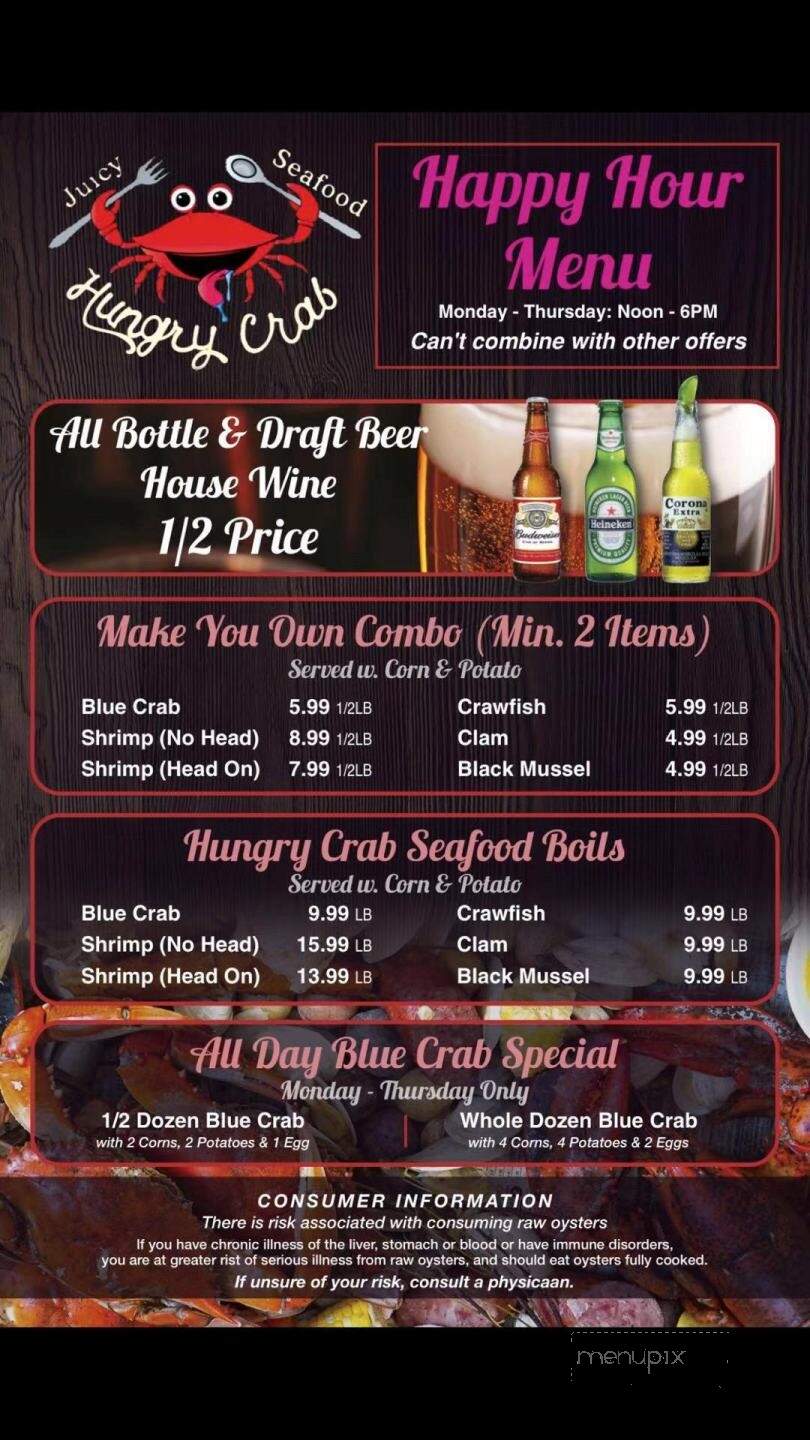 Hungry Crab Juicy Seafood & Bar - Winter Haven, FL menu_pic