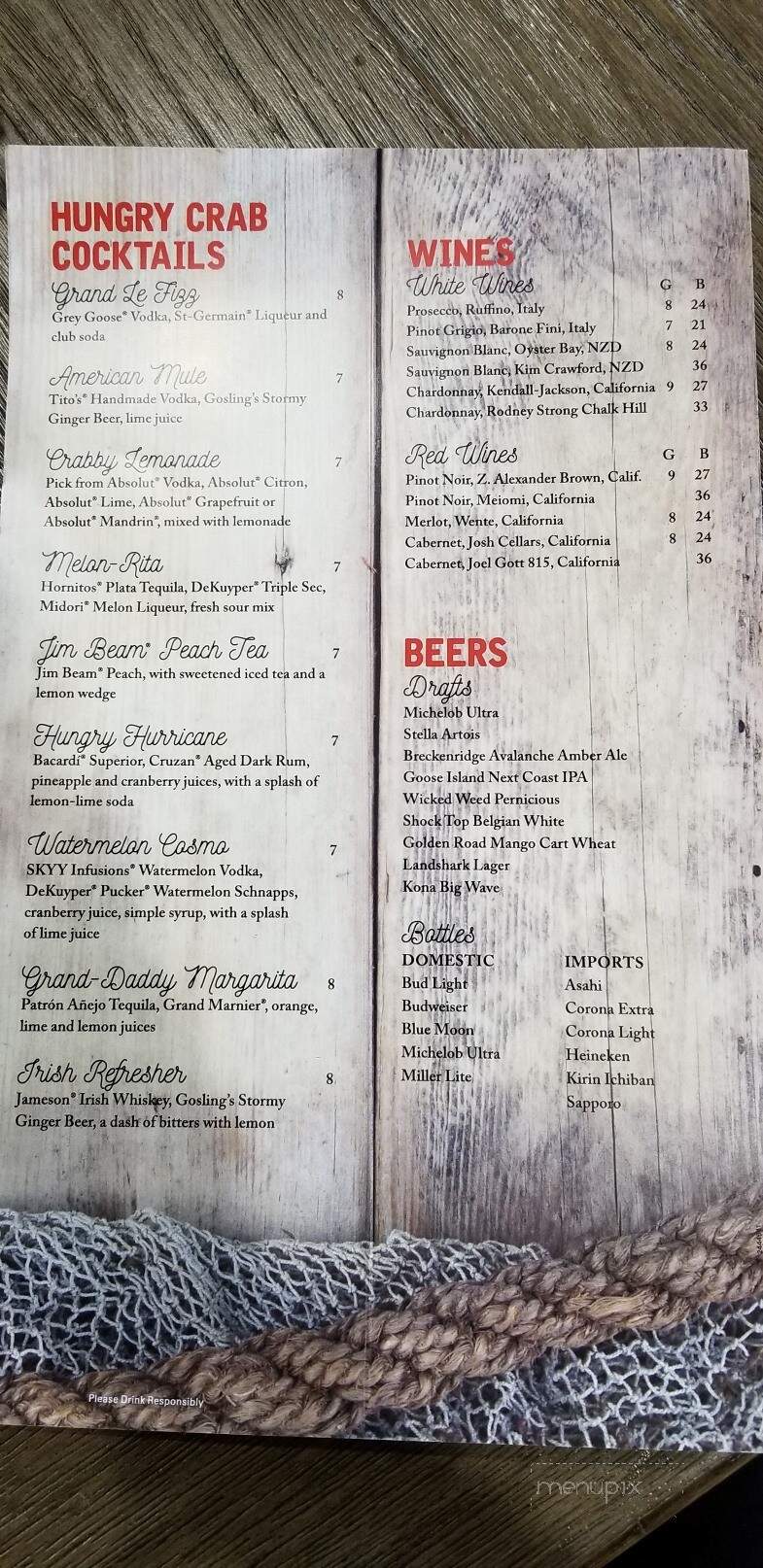 Hungry Crab Juicy Seafood & Bar - Winter Haven, FL menu_pic