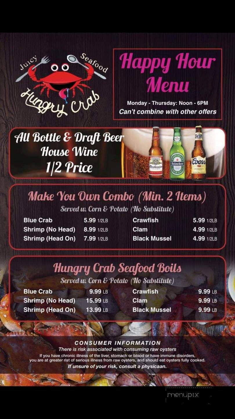 Hungry Crab Juicy Seafood & Bar - Winter Haven, FL menu_pic