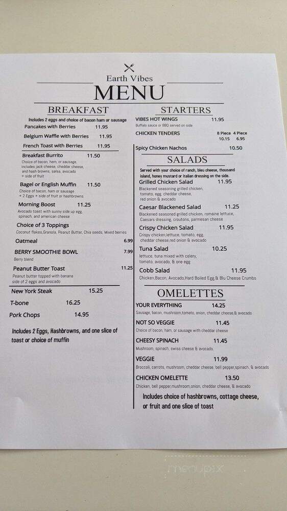 Earth Vibes - Slymar, CA menu_pic