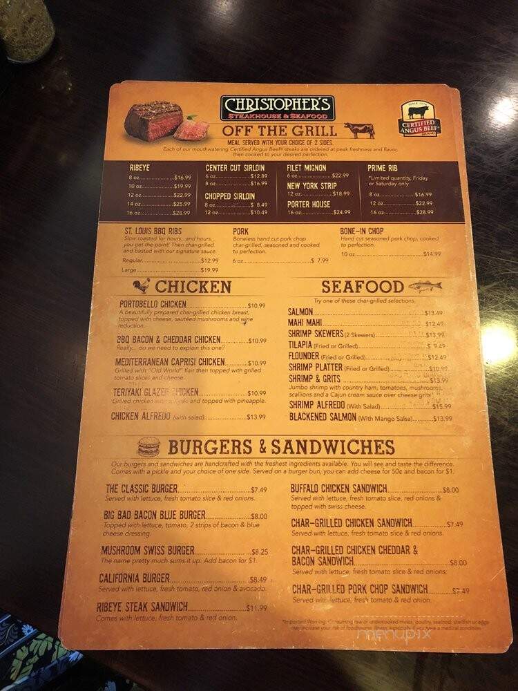 Christopher's Steak House & Seafood - Lumberton, NC