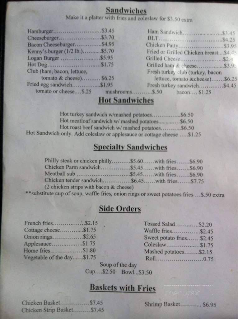 Times Square Restaurant - Kinsman, OH menu_pic