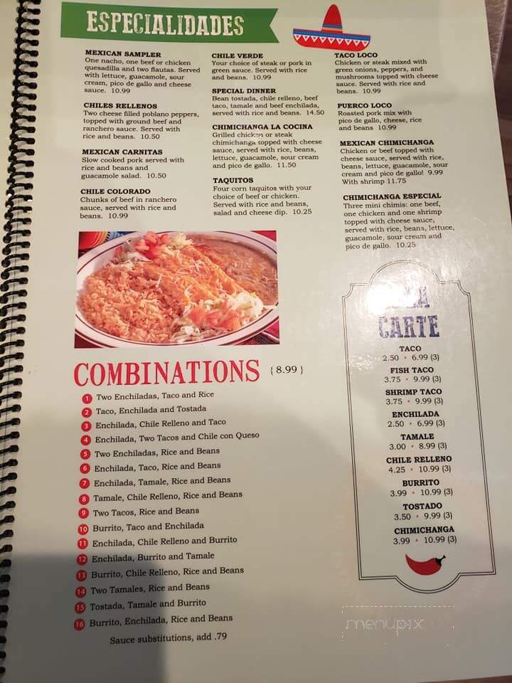 La Cocina - Seward, NE menu_pic