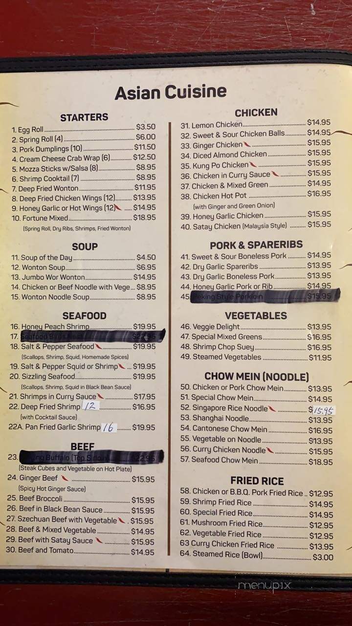 Shangri-La Inn - Castor, AB menu_pic