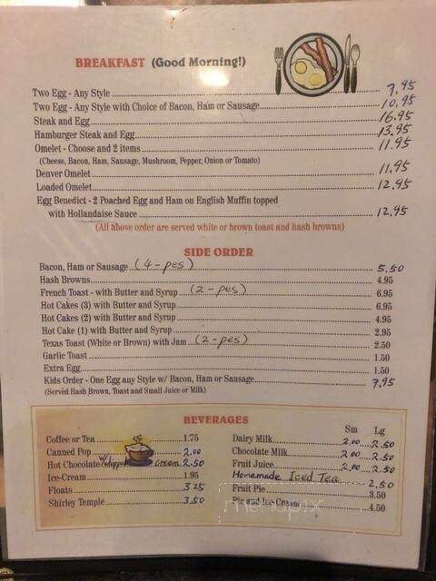 Shangri-La Inn - Castor, AB menu_pic