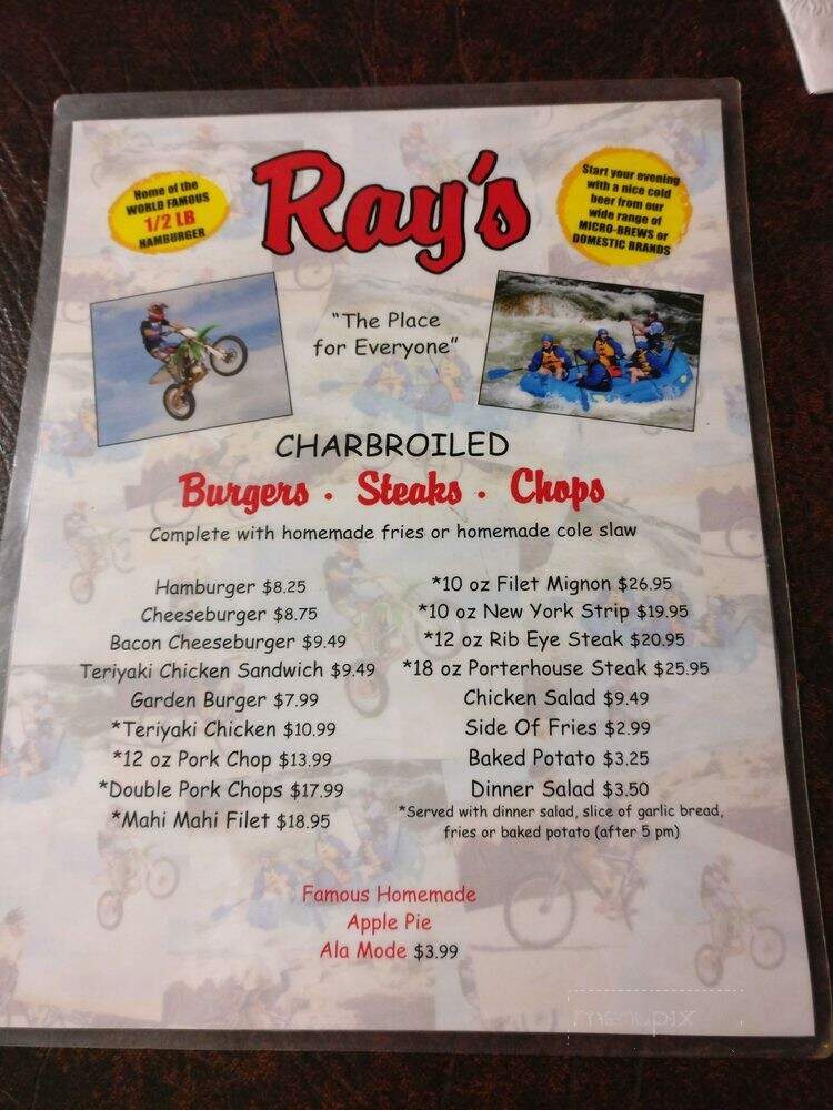 Ray's Tavern - Green River, UT menu_pic
