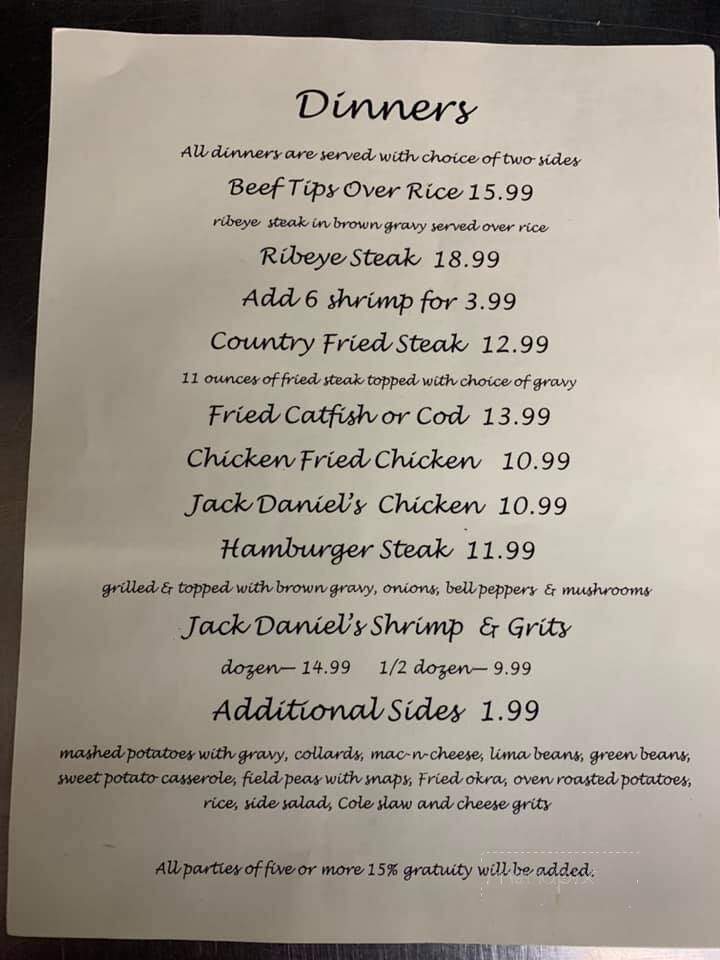 Laurel Hill Grill - Laurel Hill, FL menu_pic