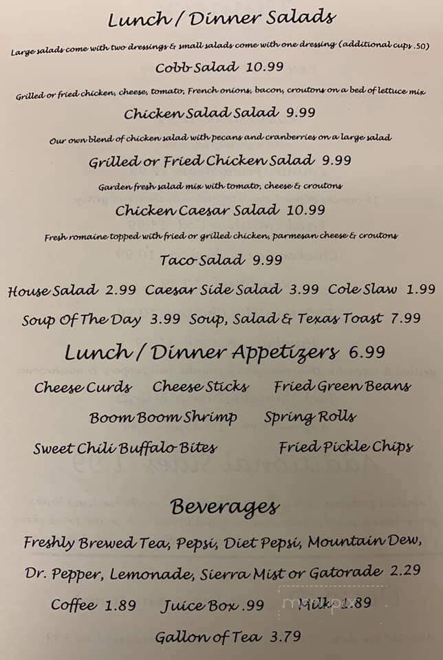 Laurel Hill Grill - Laurel Hill, FL menu_pic