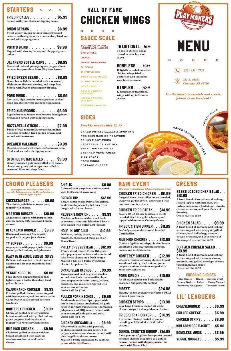 PlayMakers - Chanute, KS menu_pic