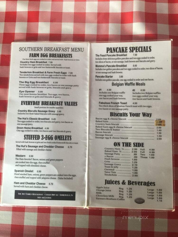 Hut - Somerville, TN menu_pic