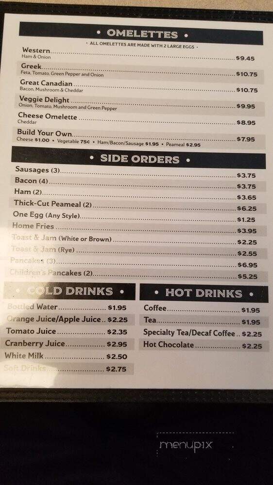 Gainsborough Restaurant - Hyde Park, ON menu_pic