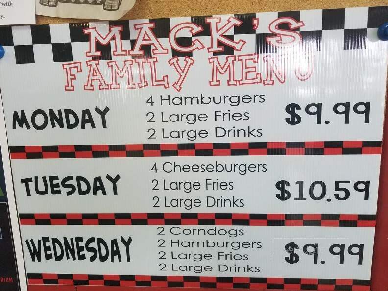 Mack's Family Drive-In - Tremonton, UT menu_pic