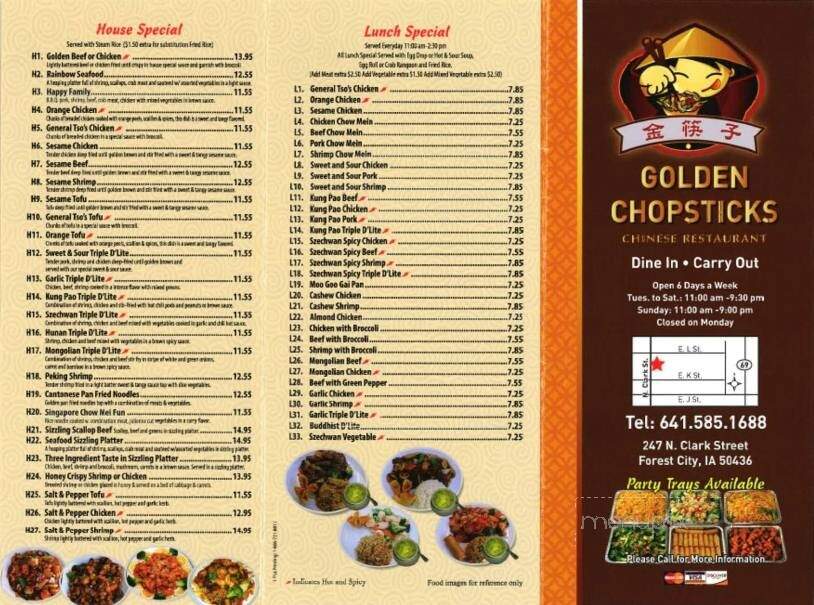 Golden Chopsticks - Forest City, IA menu_pic