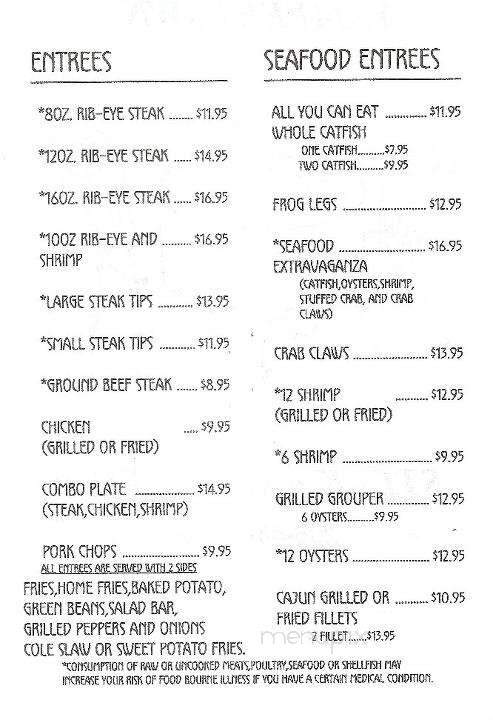 Yampertown Steak & Seafood - Winfield, AL menu_pic