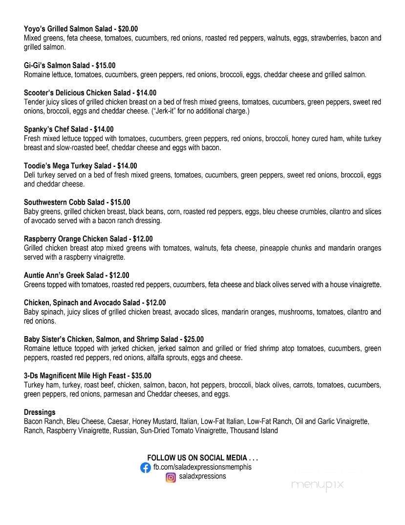 Salad Expressions - Memphis, TN menu_pic