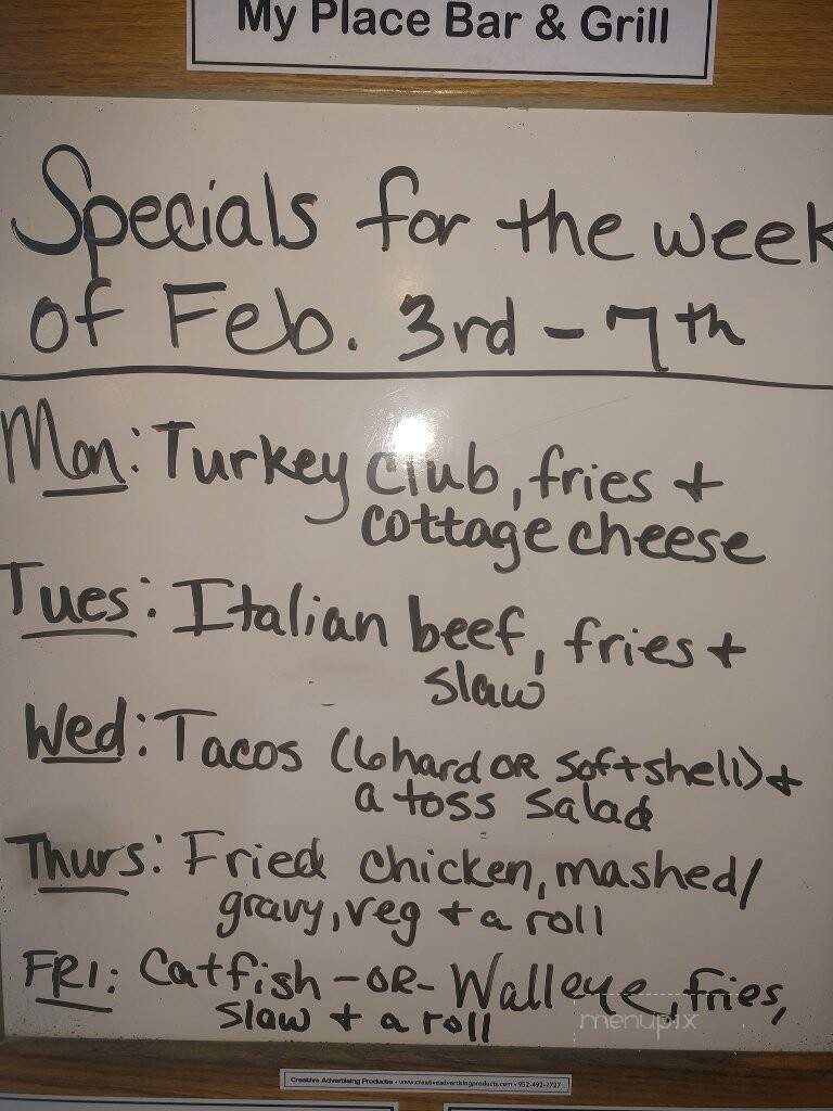 My Place - Yates City, IL menu_pic