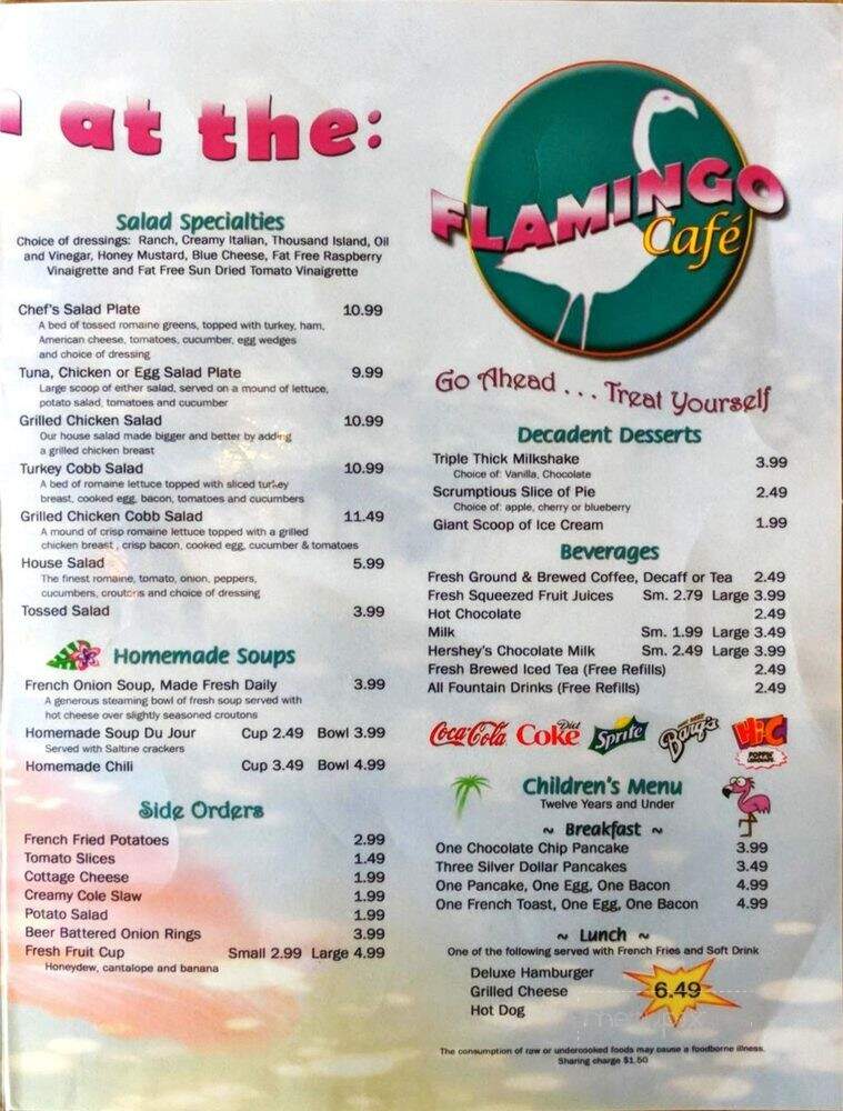 Flamingo Cafe - Palm Beach Gardens, FL menu_pic