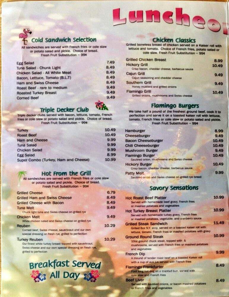 Flamingo Cafe - Palm Beach Gardens, FL menu_pic