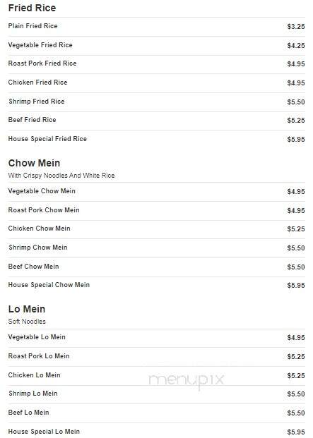 Hong Kong Buffet - Salina, KS menu_pic