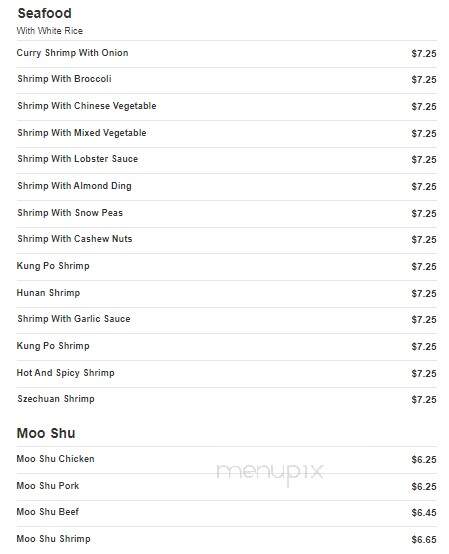 Hong Kong Buffet - Salina, KS menu_pic