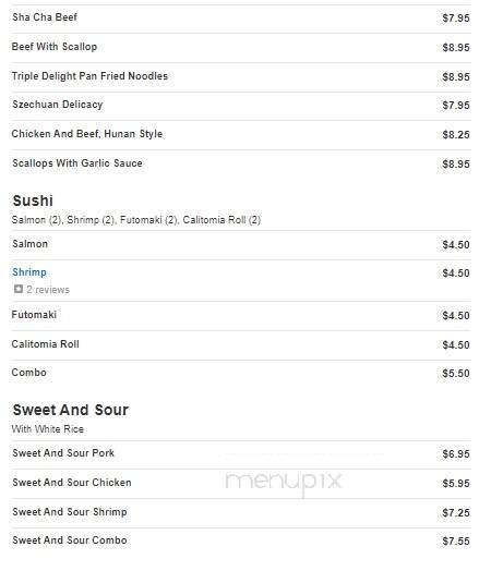 Hong Kong Buffet - Salina, KS menu_pic