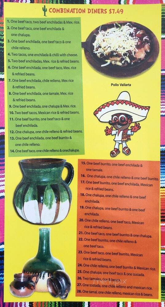Cazadorez Mexican Restaurant - Wewoka, OK menu_pic