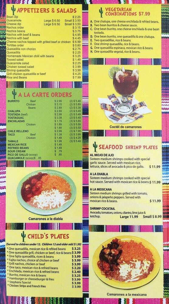 Cazadorez Mexican Restaurant - Wewoka, OK menu_pic