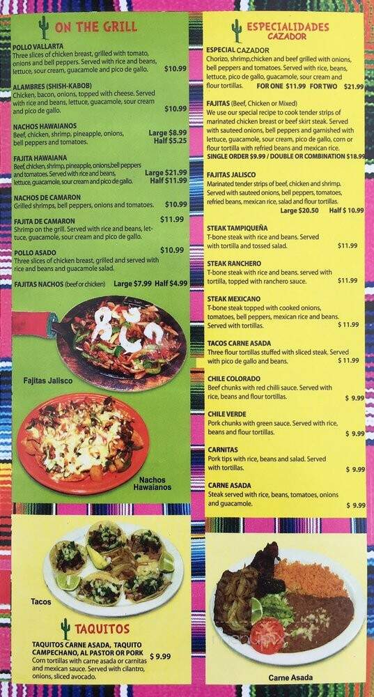 Cazadorez Mexican Restaurant - Wewoka, OK menu_pic