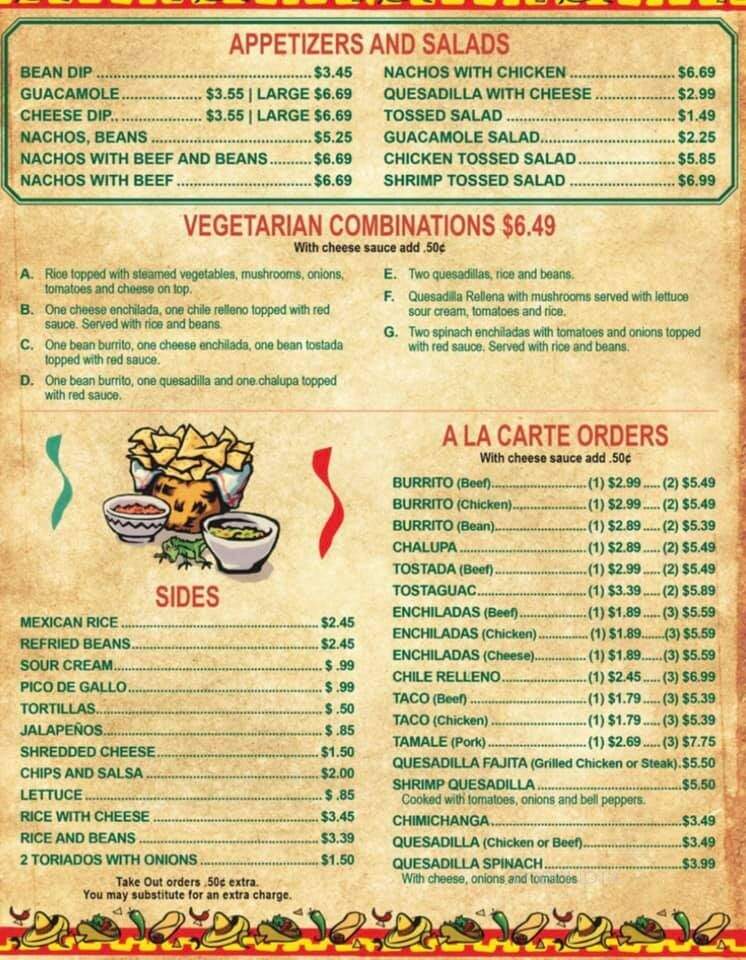 El Puerto Mexican Restaurant - Ozark, AR menu_pic
