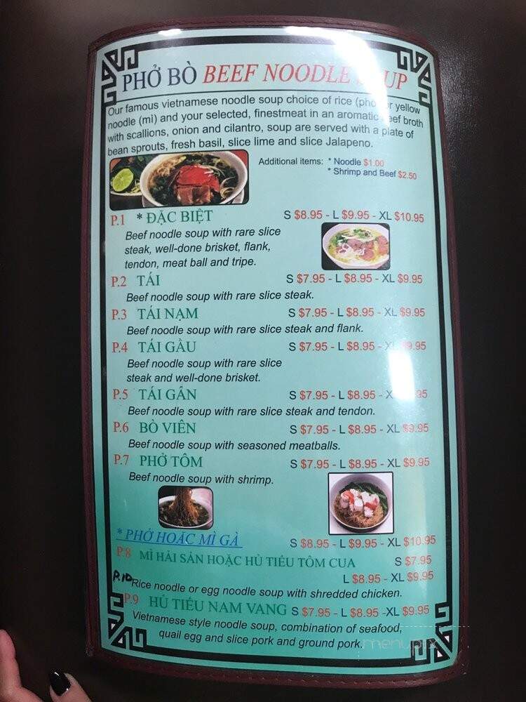 Pho Van - Windsor, CT menu_pic