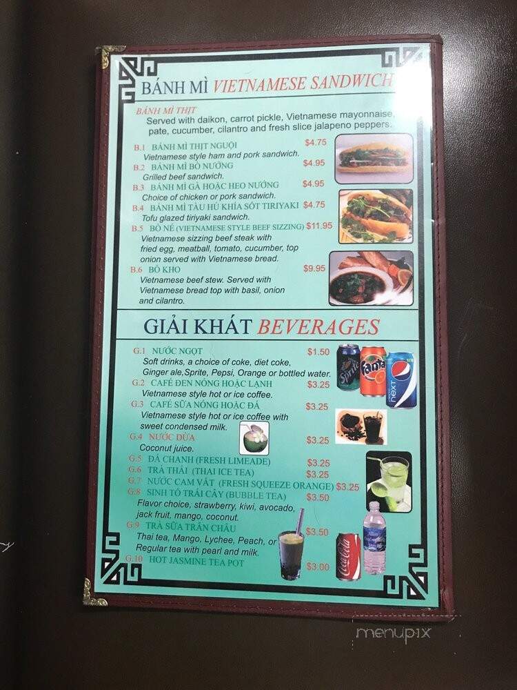 Pho Van - Windsor, CT menu_pic