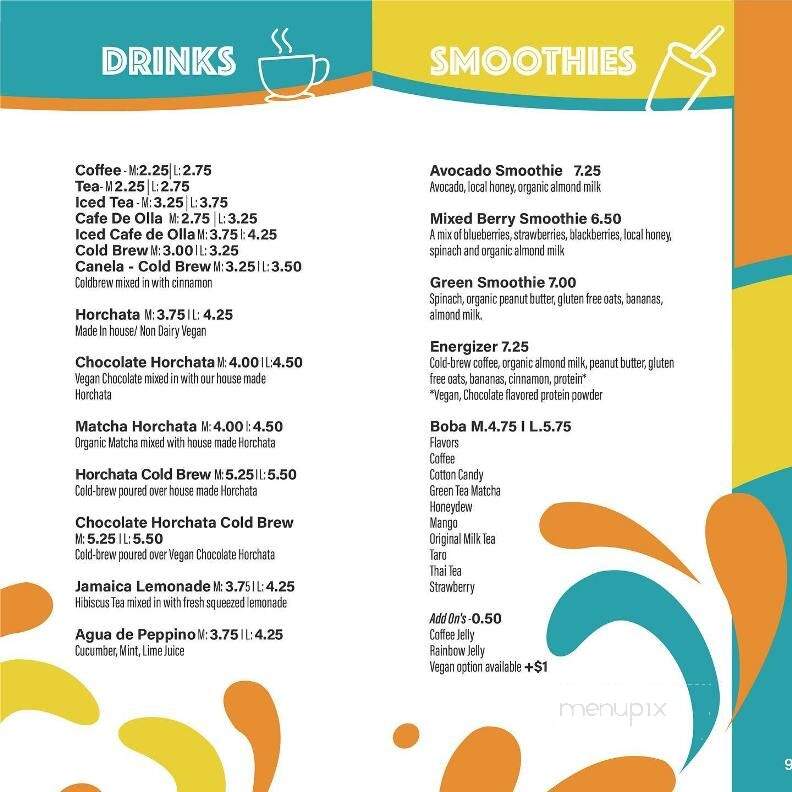 Park Row Cafe - Salinas, CA menu_pic