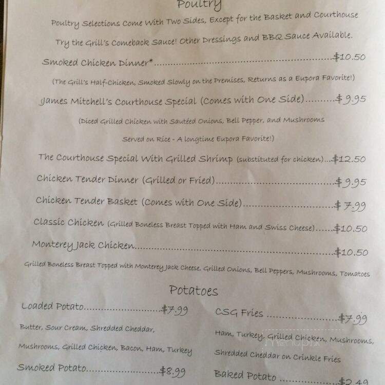 Central Service Grill - Eupora, MS menu_pic