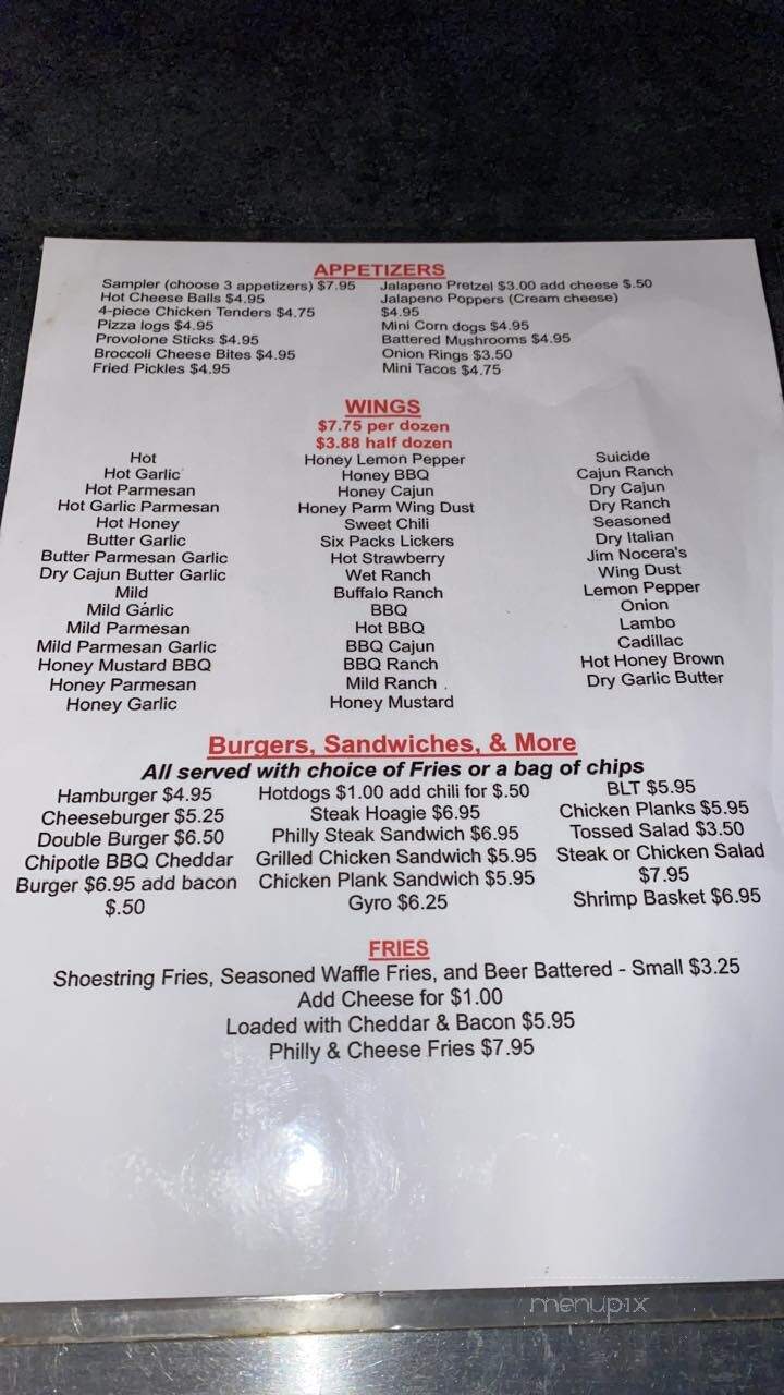 Six Packs Bar & Grill - New Castle, PA menu_pic