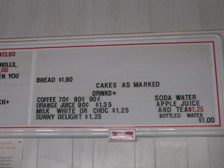 Lukas Bakery - La Grange, TX menu_pic