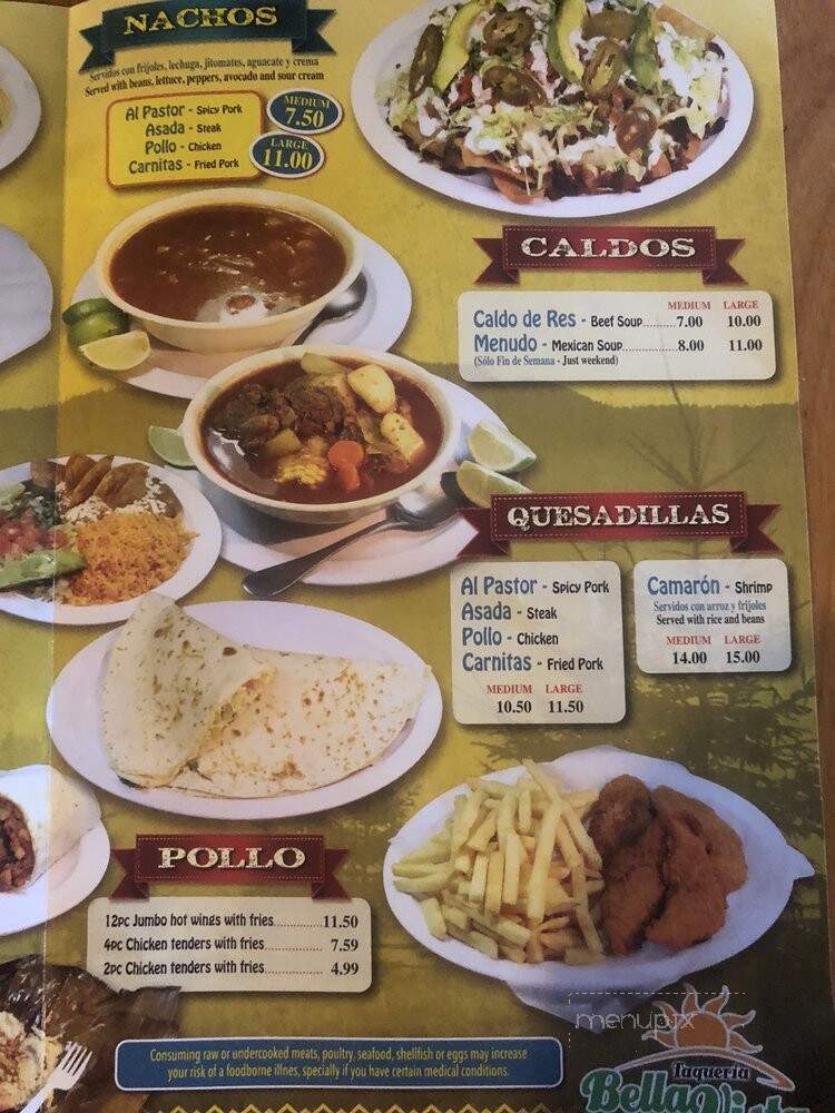 Bella Vista 2 - Conyers, GA menu_pic