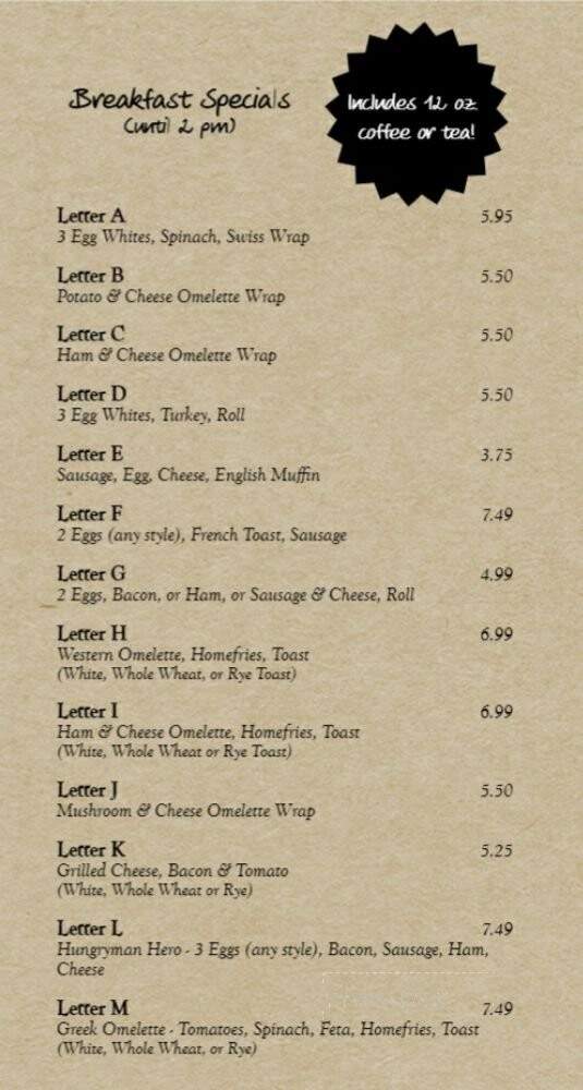 Kucks Delicatessen - Mineola, NY menu_pic