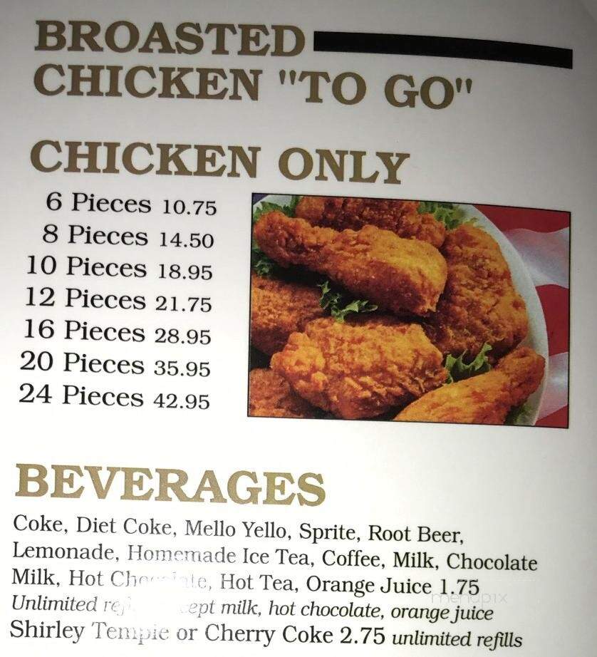 Centerville Steakhouse - Centerville, SD menu_pic