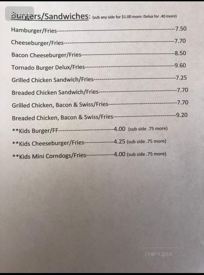 Centerville Steakhouse - Centerville, SD menu_pic