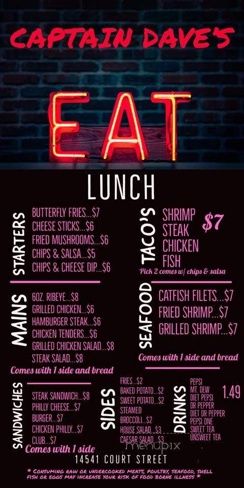 Cap'n Daves - Moulton, AL menu_pic