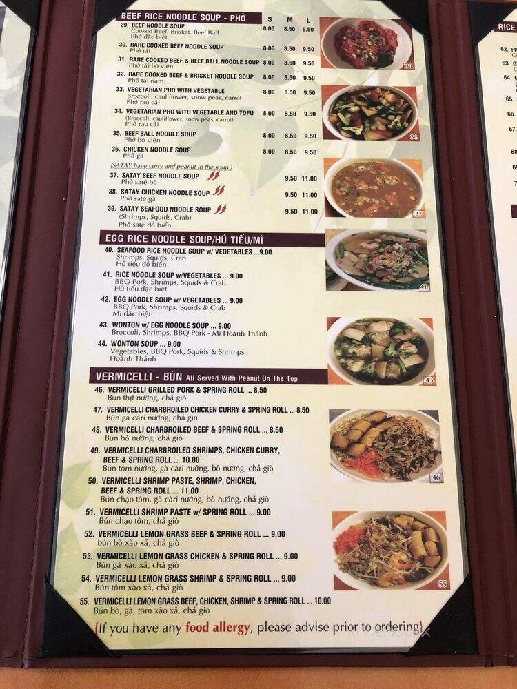 Pho DNK Vietnamese Restaurant - Kitchener, ON menu_pic