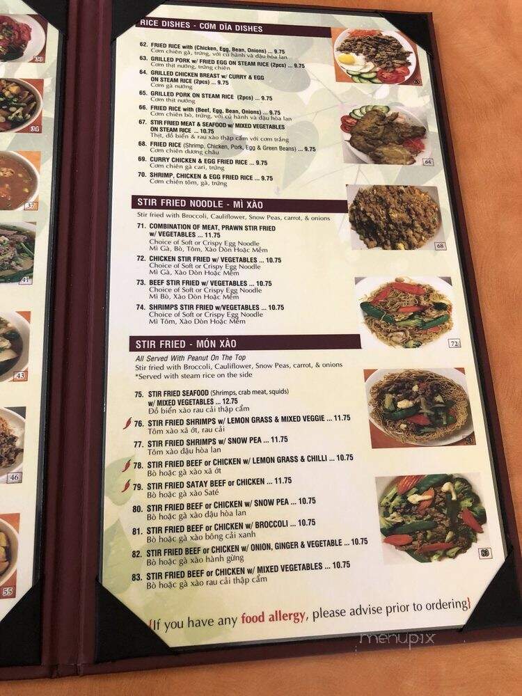 Pho DNK Vietnamese Restaurant - Kitchener, ON menu_pic