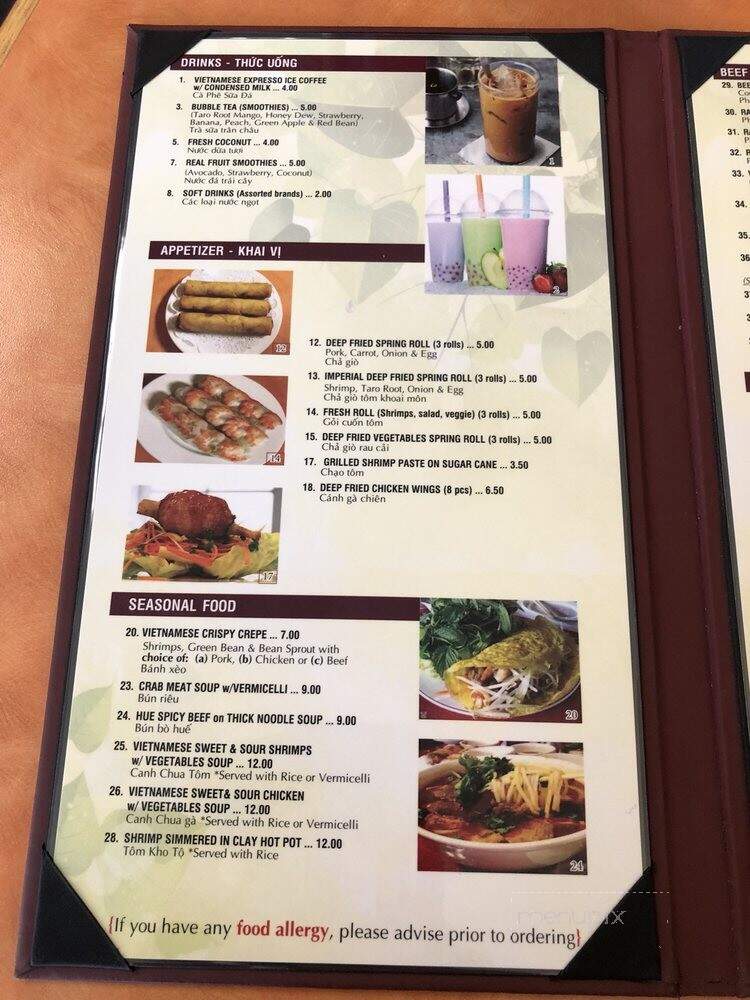 Pho DNK Vietnamese Restaurant - Kitchener, ON menu_pic