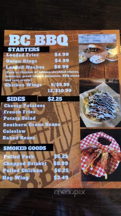 BC BBQ - Pekin, IL menu_pic